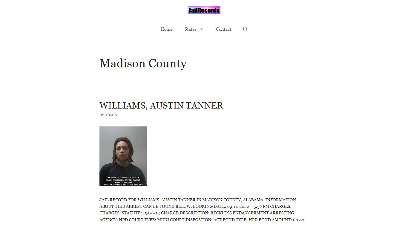 Madison County Arrest Records
