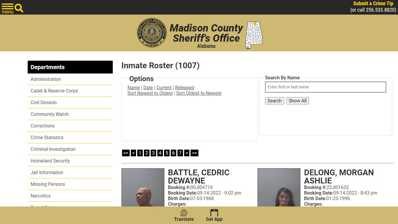 Inmate Roster (941) - Madison County Sheriff's Office Alabama